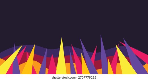 colorful rays abstract dark background fun shapes wallpaper vector illustration backdrop design