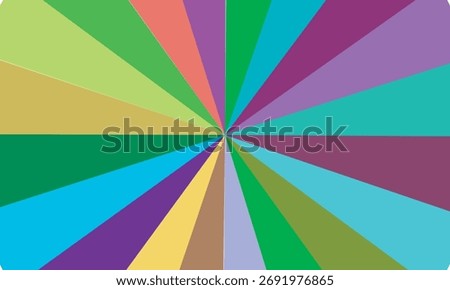 Colorful rays emanating from center abstract pattern design background backdrop