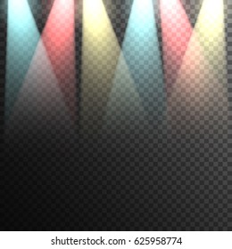 Colorful rays of light. 