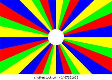 colorful rays of the sun