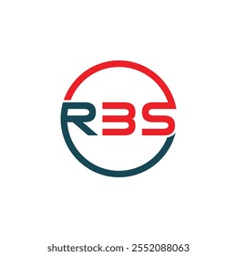 Colorido RBS Logo Icon Design, Carta RBS Logo Imagen Vector Stock Para La Marca Stock Vector.