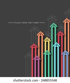 Colorful Real estate Background - Vector Design Concept 