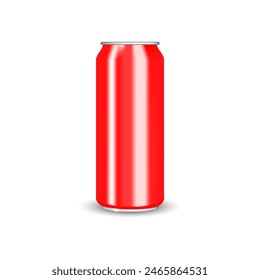 Colorful Realistic aluminum cans with empty metallic can. Aluminum can mockup for energy drinks, cola, soda, beer, and juice. Aluminum cans on transparent background.