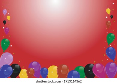 Colorido globo realista Fondo para cumpleaños, vacaciones, Feliz Navidad
