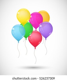Colorful realistic balloons vector 