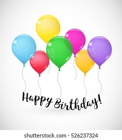 Colorful realistic balloons vector 