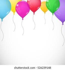 Colorful realistic balloons vector 