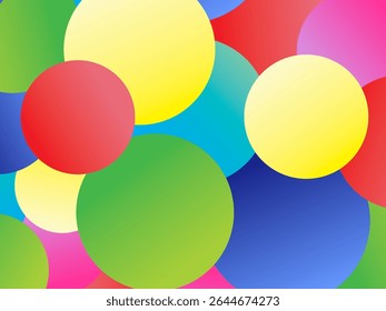 Colorful realistic flowing shiny balls background. Abstract colorful 3d ball pattern. Colorful balloon pattern background with artistic digital concept.
