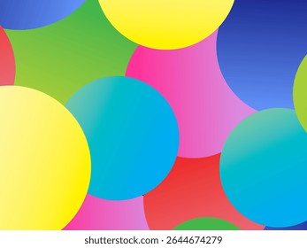 Colorful realistic flowing shiny balls background. Abstract colorful 3d ball pattern. Colorful balloon pattern background with artistic digital concept.