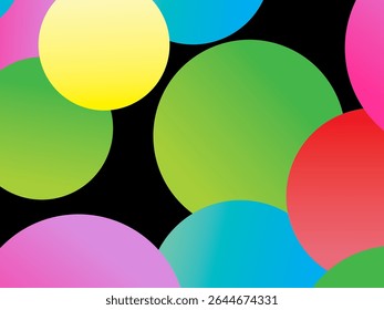 Colorful realistic flowing shiny balls background. Abstract colorful 3d ball pattern. Colorful balloon pattern background with artistic digital concept.