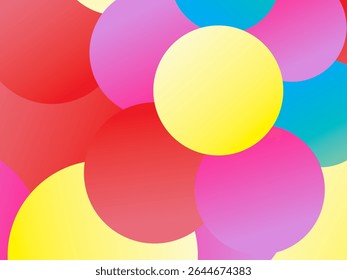 Colorful realistic flowing shiny balls background. Abstract colorful 3d ball pattern. Colorful balloon pattern background with artistic digital concept.