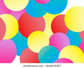 Colorful realistic flowing shiny balls background. Abstract colorful 3d ball pattern. Colorful balloon pattern background with artistic digital concept.