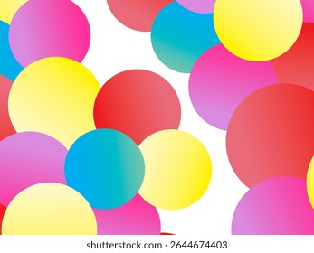 Colorful realistic flowing shiny balls background. Abstract colorful 3d ball pattern. Colorful balloon pattern background with artistic digital concept.