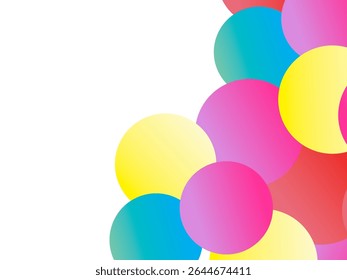 Colorful realistic flowing shiny balls background. Abstract colorful 3d ball pattern. Colorful balloon pattern background with artistic digital concept.