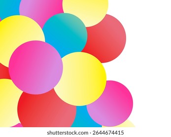 Colorful realistic flowing shiny balls background. Abstract colorful 3d ball pattern. Colorful balloon pattern background with artistic digital concept.