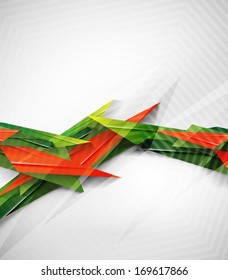 Colorful realistic geometric shape design template