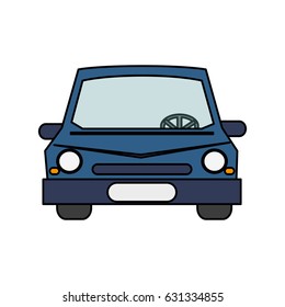 colorful realistic image front view car