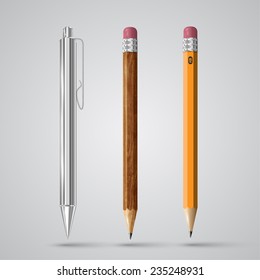 Colorful realistic pencils, vector
