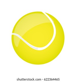 colorful realistic silhouette tennis ball element sport vector illustration