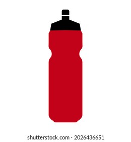 Colorful realistic sports water bottle flat style vector icon. Simple editable illustration usable for web and print items 