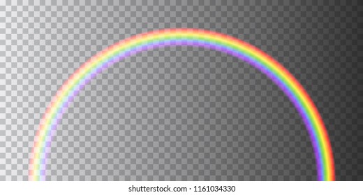 Colorful realistic transparent rainbow - vector object