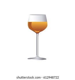 colorful realistic wine drink cocktail glass vector illustration