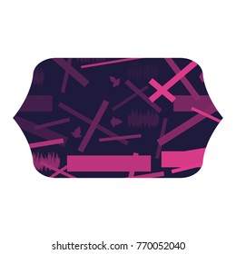 colorful rectangle with abstract figures memphis background