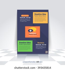 Colorful Rectangle Boxes Business Brochure, Catalog Cover, Corporate Leaflet Template Design