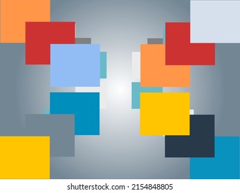 Colorful rectangle effect with gradient hole