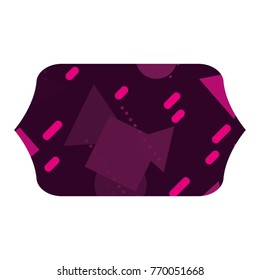 colorful rectangle with graphic geometric art background