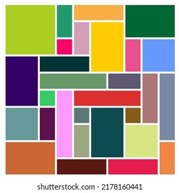 Colorful Rectangle Pattern Background Art