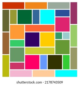 Colorful Rectangle Pattern Background Art