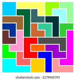 Colorful Rectangle Pattern Background Art