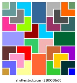 Colorful Rectangle Pattern Background Art