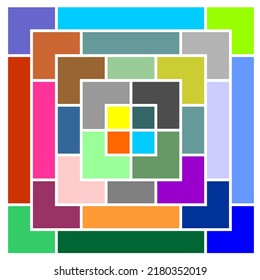 Colorful Rectangle Pattern Background Art