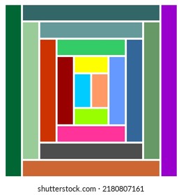 Colorful Rectangle Pattern Background Art
