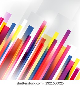 colorful rectangle shape overlaps geometric abstract background, space wallpaper, technology digital web flat vector design