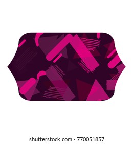 colorful rectangle with style geometric memphis background