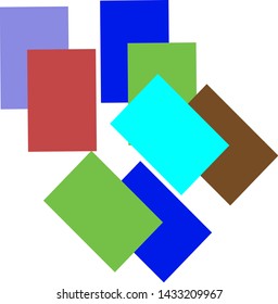 Colorful rectangles, With 8 rectangles many colors, very artistic.