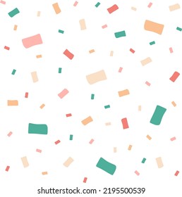Colorful rectangles are falling down. It looks like a background and wallpaper. Confetti background.