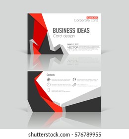 Retângulos coloridos , cartão de visita moderno criativo e limpo, design vetor simples - definir modelo.