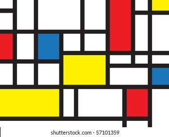 Colorful Rectangles; Mondrian