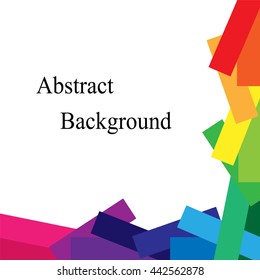 Colorful Rectangles in Random Order.Template for Fliers, Banners, Badges, Posters, Stickers and Advertising Actions.Geometric Abstract Background. Vector Illustration