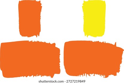 Rectángulos coloridos con bordes ásperos sobre fondo blanco