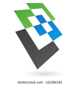 Colorful Rectangular Abstract Icon