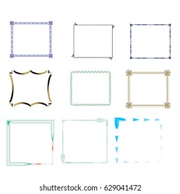 Colorful Rectangular Frames Stock Vector (Royalty Free) 629041472 ...