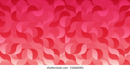 Colorful rectangular geometric background pattern in shades of red for the book covers, banners, posters. Vector illustration of a modern flat style.