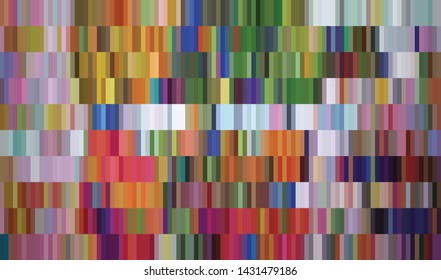 Colorful Rectangular Pixels Mosaic. Color Harmony Pixel Background.
