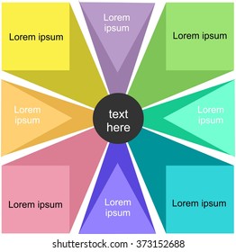 Colorful rectangular presentation template