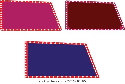 Colorful Rectangular Shapes with Light Borders for Advertising or Display Purposes vector design
